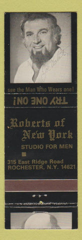 Matchbook Cover - Roberts of New York Toupee Rochester NY