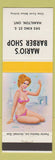Matchbook Cover - Mario's Barber Shop Hamilton ON pinup
