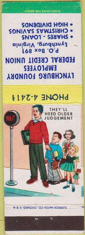 Matchbook Cover - Lynchburg Foundry Credit Union Lynchburg VA