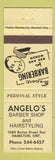 Matchbook Cover - Angelo's Barber Shop Hamilton ON