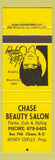 Matchbook Cover - Chase Beauty Salon BC YELLOW