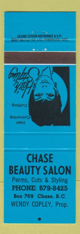 Matchbook Cover - Chase Beauty Salon BC BLUE