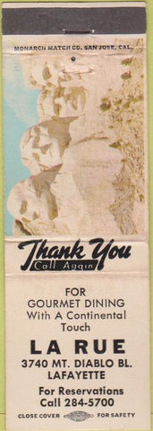 Matchbook Cover - La Rue Lafayette CA