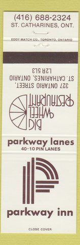 Matchbook Cover - Parkway Inn Big Wheel Restaurant St Catharines ON