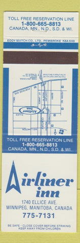 Matchbook Cover - Airliner Inn Winnipeg MB