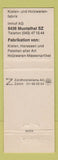 Matchbook Cover - Tell Hotel Muotathal Switzerland WEAR