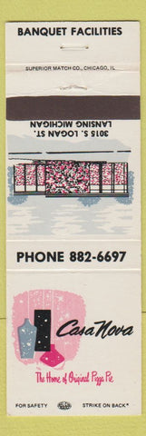 Matchbook Cover - Casa Nova Lansing MI Pizza
