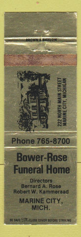 Matchbook Cover - Bower Rose Funeral Home Marine City MI WEAR