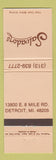 Matchbook Cover - Salvadors Detroit MI