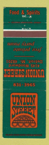 Matchbook Cover - Union Street Detroit MI restaurant