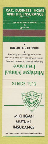 Matchbook Cover - Michigan Mutual Insurance MI