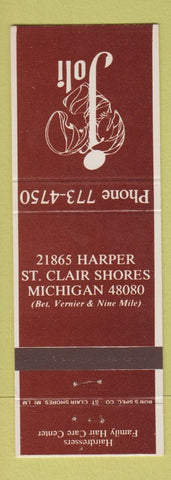 Matchbook Cover - Joli St Clair Shores MI Hair Salon