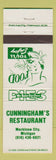 Matchbook Cover - Cunningham's Restaurant Mackinaw City MI
