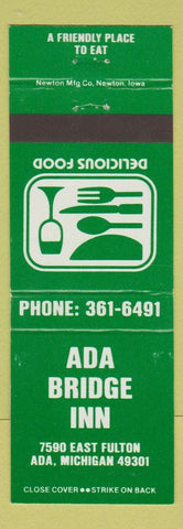 Matchbook Cover - Ada Bridge Inn Ada MI