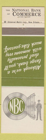 Matchbook Cover - National Bank of Commerce New Orleans LA