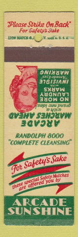 Matchbook Cover - Arcade Sunshine Laundry Dry Cleaning