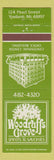 Matchbook Cover - Woodruffs Grove Restaurant Ypsilanti MI