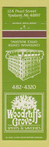 Matchbook Cover - Woodruffs Grove Restaurant Ypsilanti MI