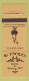 Matchbook Cover - Mc Frock's Saloon Farmington Hills MI