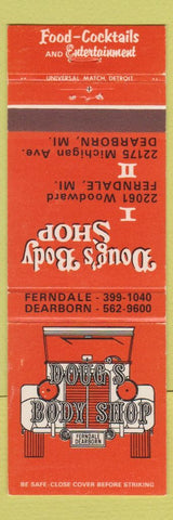 Matchbook Cover - Doug's Body Shop Ferndale MI Dearborn