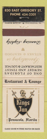 Matchbook Cover - Kings Inn Pensacola FL