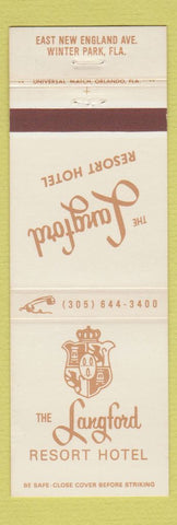 Matchbook Cover - The Langford Resort Hotel Winter Park FL