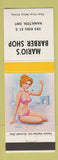 Matchbook Cover - Mario's Barber Shop Hamilton ON pinup