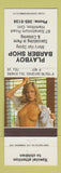 Matchbook Cover - Playboy Barber Shop Hamilton ON pinup