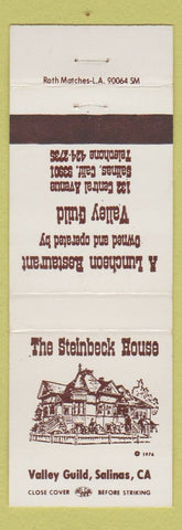 Matchbook Cover - the Steinbeck House Valley Guild Salinas CAT