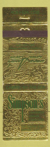 Matchbook Cover - Simpson's Restaurant Carmel CA
