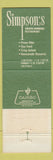 Matchbook Cover - Simpson's Restaurant Carmel CA