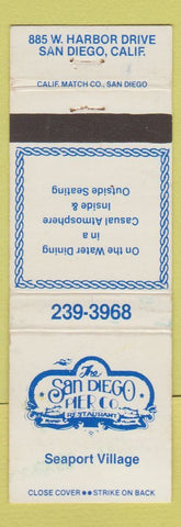 Matchbook Cover - San Diego Pier Company San Diego CA restaurant WEAR