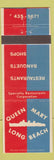 Matchbook Cover - Queen Mary Long Beach CA restaurants