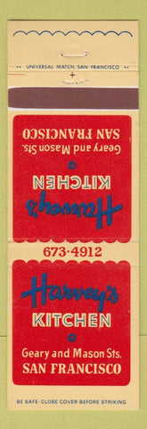 Matchbook Cover - Harvey's Kitchen San Francisco CA