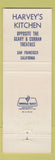 Matchbook Cover - Harvey's Kitchen San Francisco CA