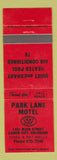 Matchbook Cover - Park Lane Motel Canon City Colorado WEAR