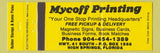 Matchbook Cover - Mycoff Printing High Springs FL Full Length