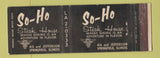 Matchbook Cover - So Ho Steak House Springfield IL WEAR Full Length