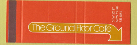 Matchbook Cover - The Ground Floor Cafe New York City SAMPLE Full Length