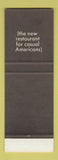 Matchbook Cover - The Ground Floor Cafe New York City SAMPLE Full Length