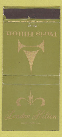 Matchbook Cover - London Paris Hilton Hotels WEAR 30 Strike