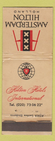 Matchbook Cover - Amsterdam Hilton Holland  WEAR 30 Strike