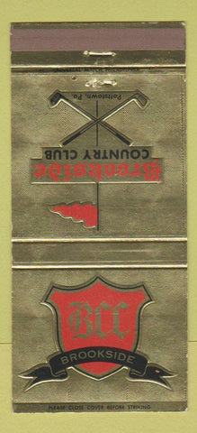 Matchbook Cover - Brookside Country Club Pottstown PA 30 Strike