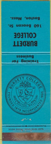 Matchbook Cover - Burdett College Boston MA