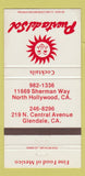 Matchbook Cover - Puerta Del Sol Mexican North Hollywood Glendale CA 30 Strike