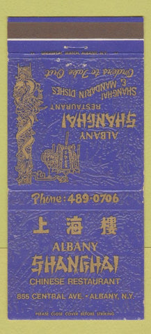 Matchbook Cover - Albany Shanghai Chinese Restaurant Albany NY 30 Strike