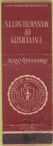 Matchbook Cover - University of Massachusetts UMASS Amherst MA