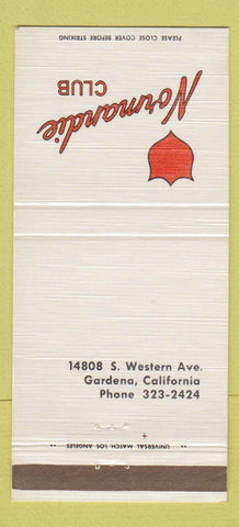 Matchbook Cover - Normandie Club Gardena CA 30 Strike