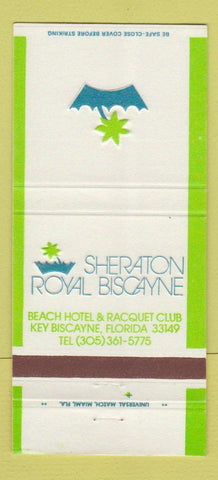 Matchbook Cover - Sheraton Royal Biscayne Key Biscayne FL 30 Strike