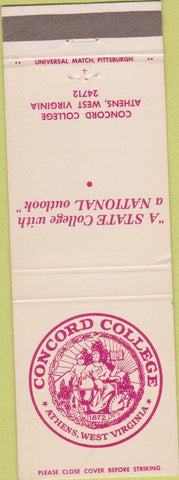 Matchbook Cover - Concord College Athens WV